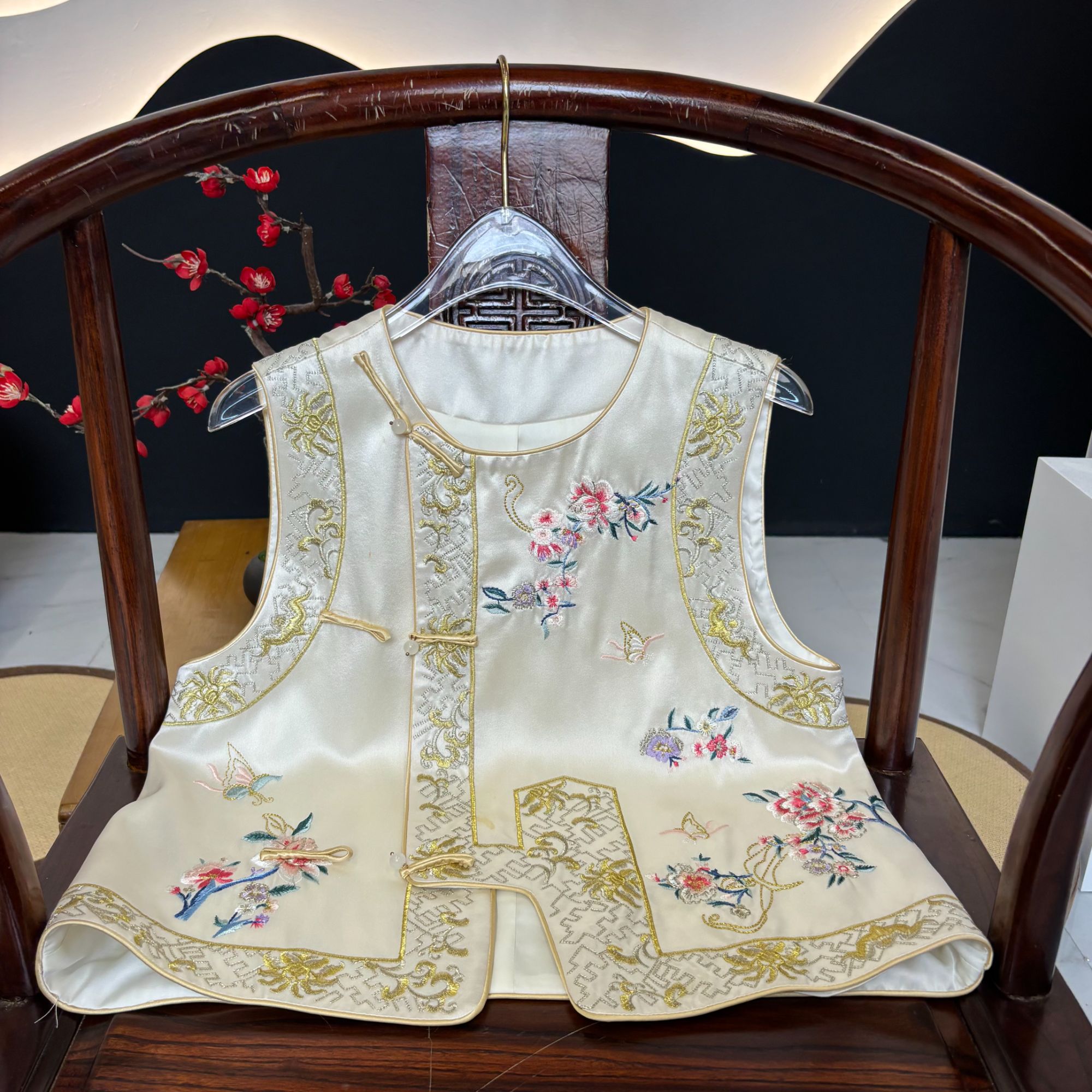 非遗宋锦两穿马甲显贵气双面双穿不同风格体验【孤品】