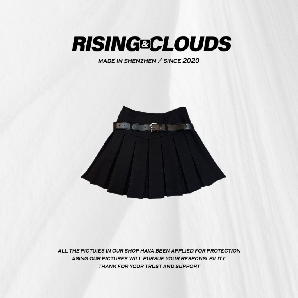 RISING&CLOUDS莎莎【提飞】舒适百搭显瘦早春百褶裙030011