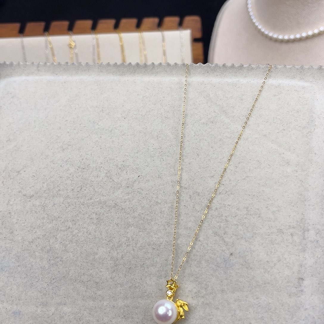 银S925镶嵌颈饰淡水珍珠