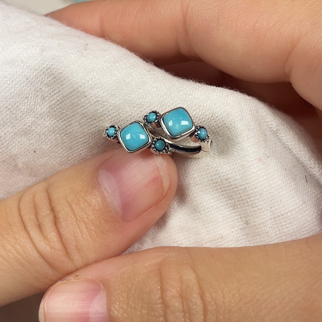 绿松石银S925镶嵌配饰