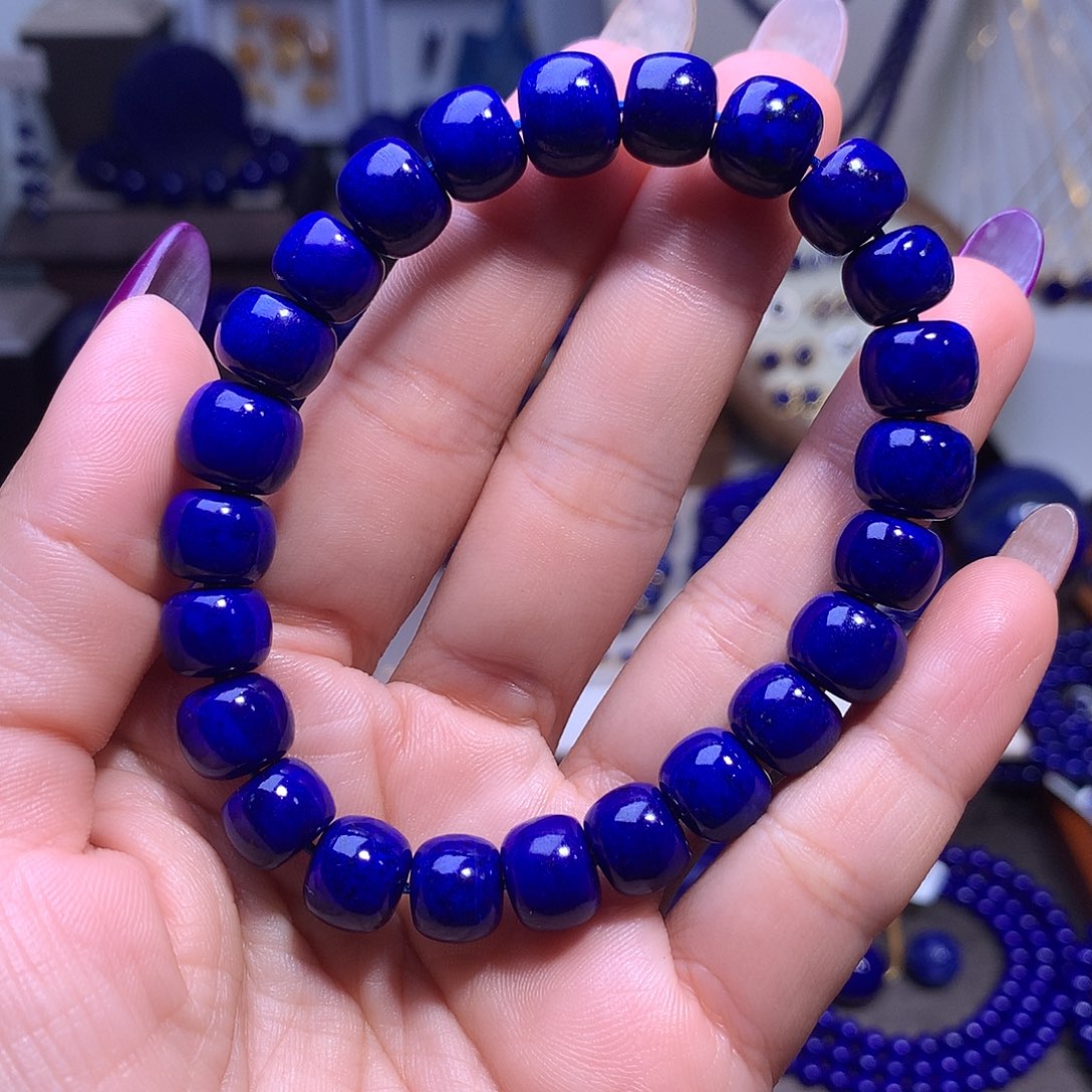 未镶嵌青金石10.5m黑加仑老型手串