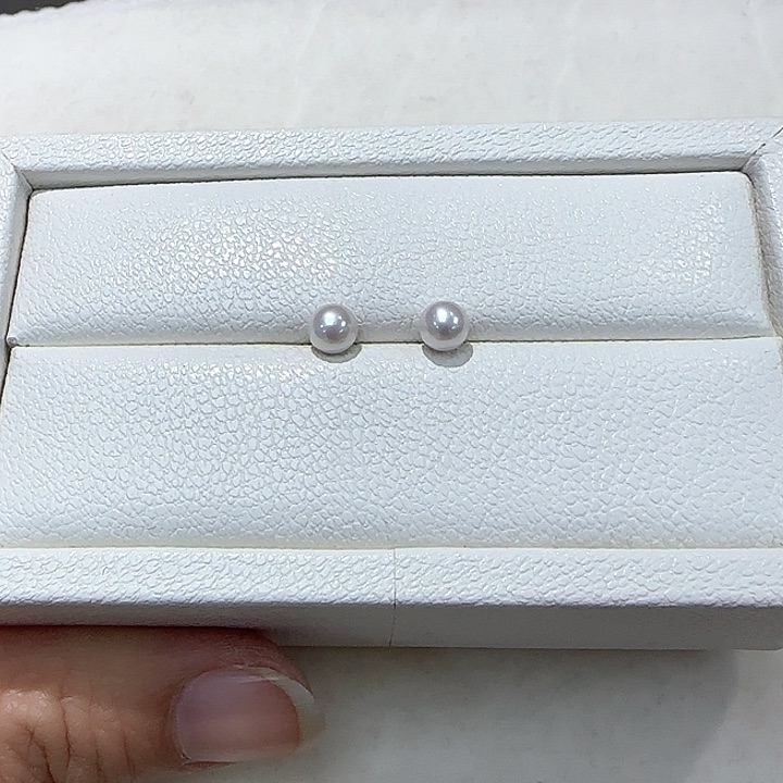 淡水珍珠耳饰银S925镶嵌