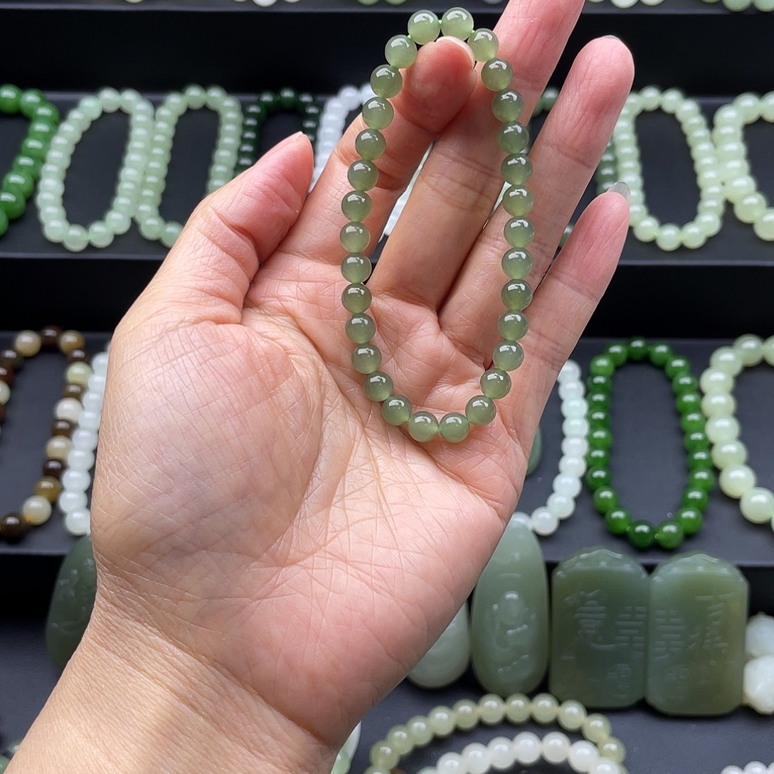 和田玉未镶嵌手链