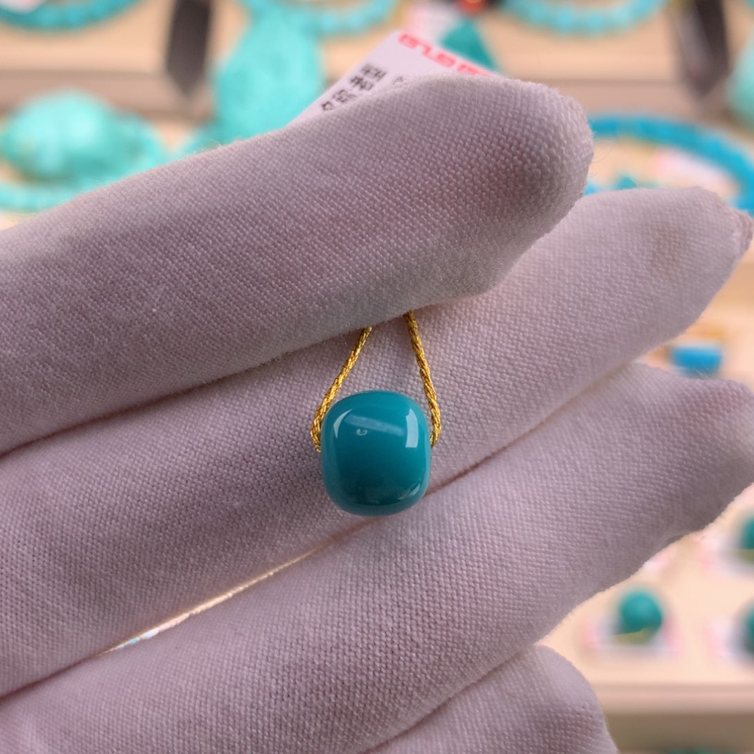 绿松石珠宝奇石未镶嵌9.5×8.2