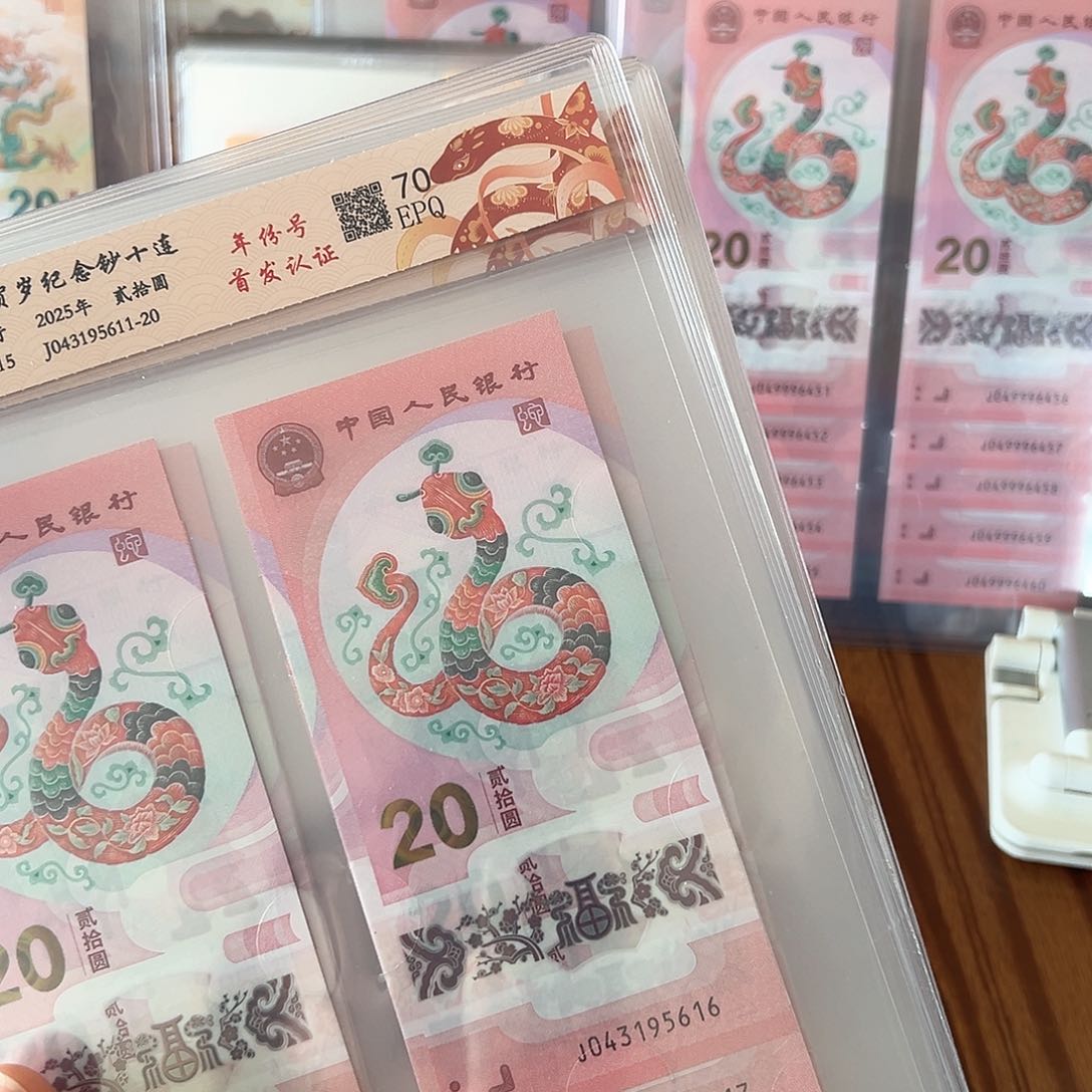 塑料蛇钞十连号含年份号