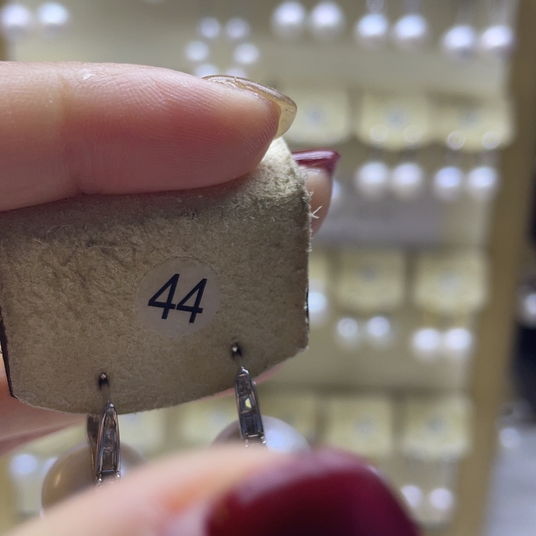 淡水珍珠耳饰银S925镶嵌