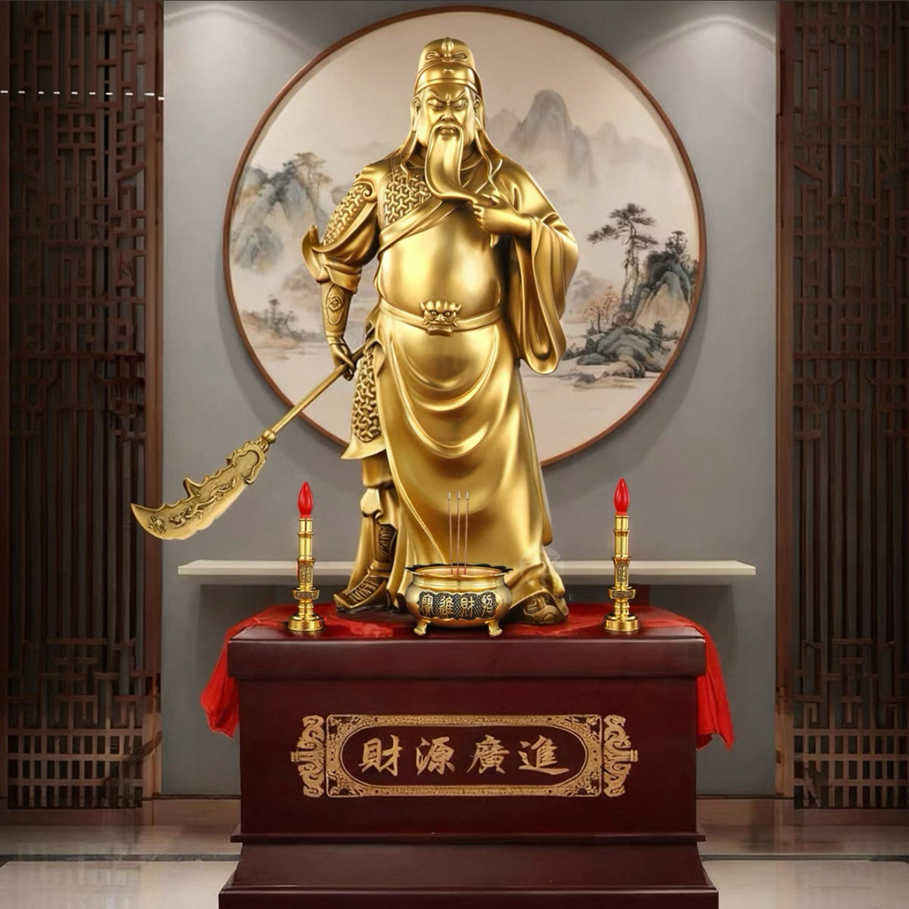 师傅制作 关公关二爷武财神铜像 聚