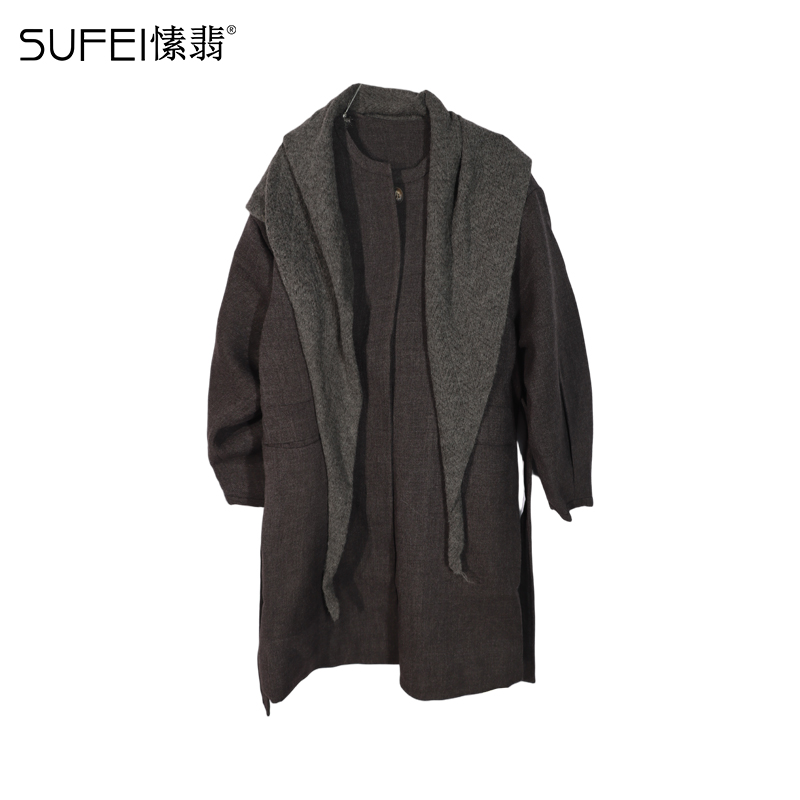 SUFEI/愫翡S54DY1615A 冬季新款纯色大衣 1615