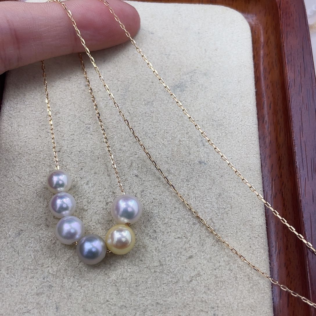 海水珍珠银S925镶嵌颈饰