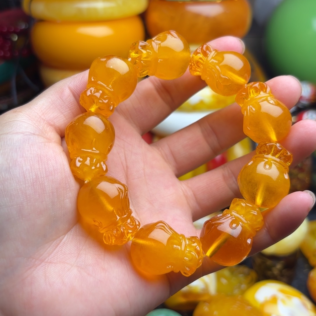 未镶嵌琥珀手串蜜蜡