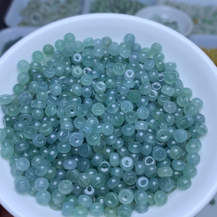 散珠翡翠卡3乘5.2冰蓝水算盘100个