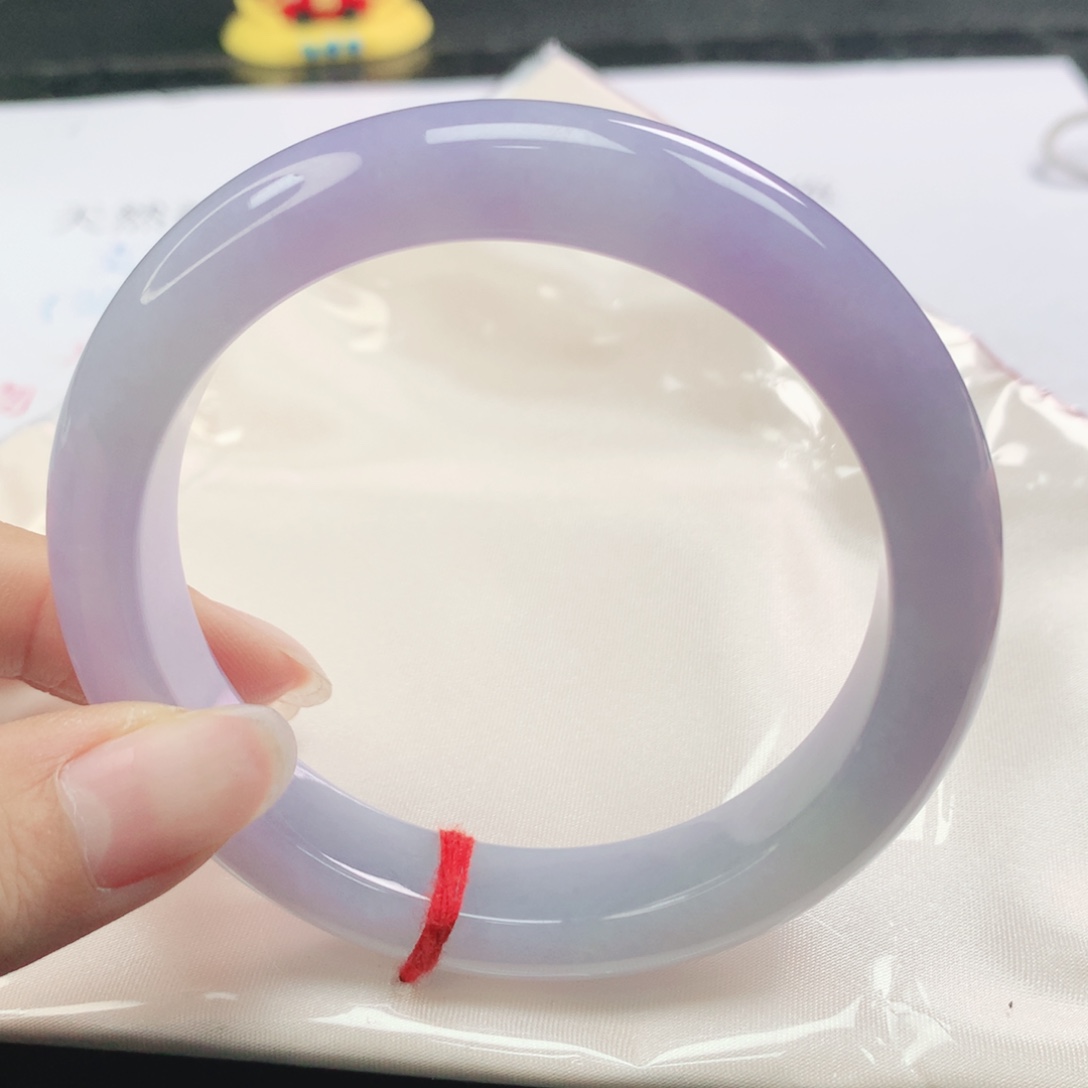 翡翠未镶嵌手镯翡翠61.1紫罗兰正圈