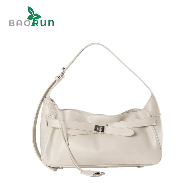 【belair腋下包】白色时尚休闲百搭女士单肩包潮流通勤真皮女包