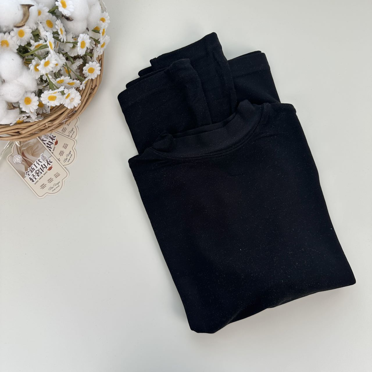 纯棉半高领软糯亲肤感长袖秋冬百搭显瘦打底衫女