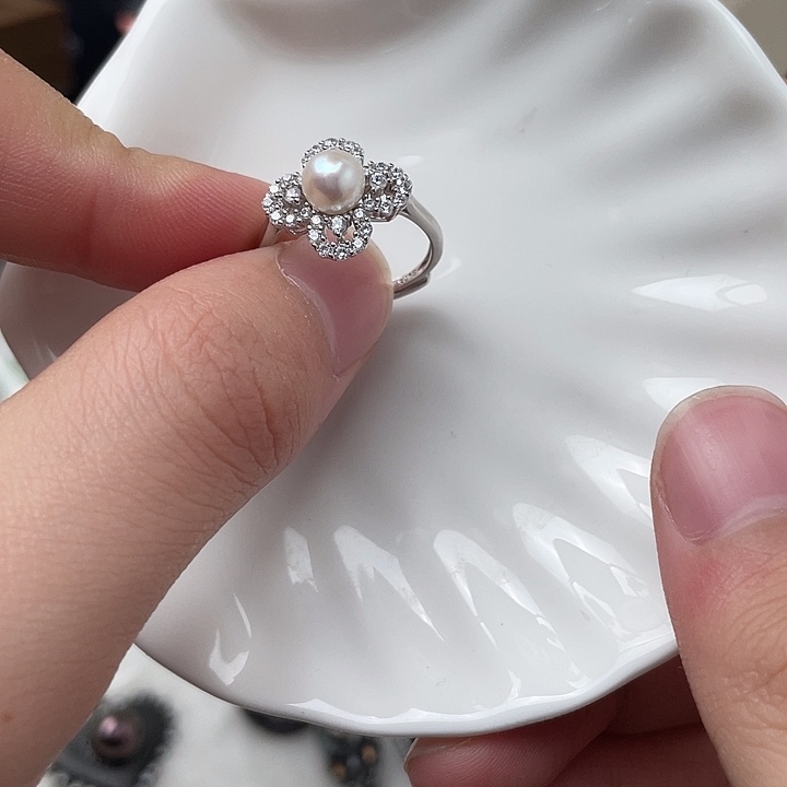 吊坠(不含链)银S925镶嵌海水珍珠