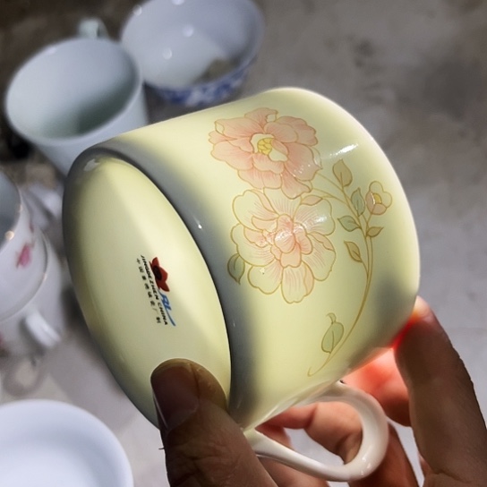 盘杯两个陶瓷陶瓷