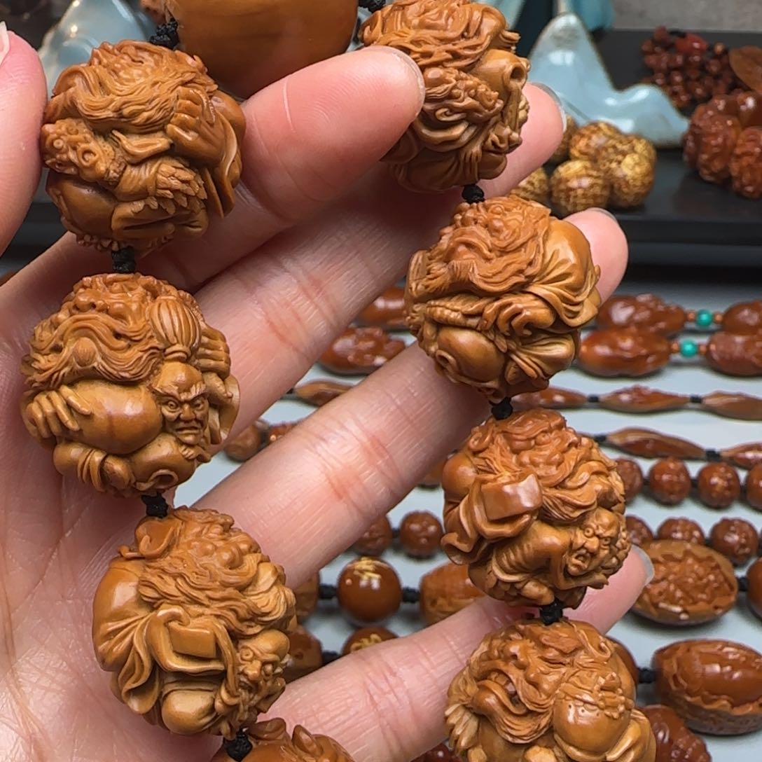 橄榄核手串/手链2.5尺寸钟馗手串