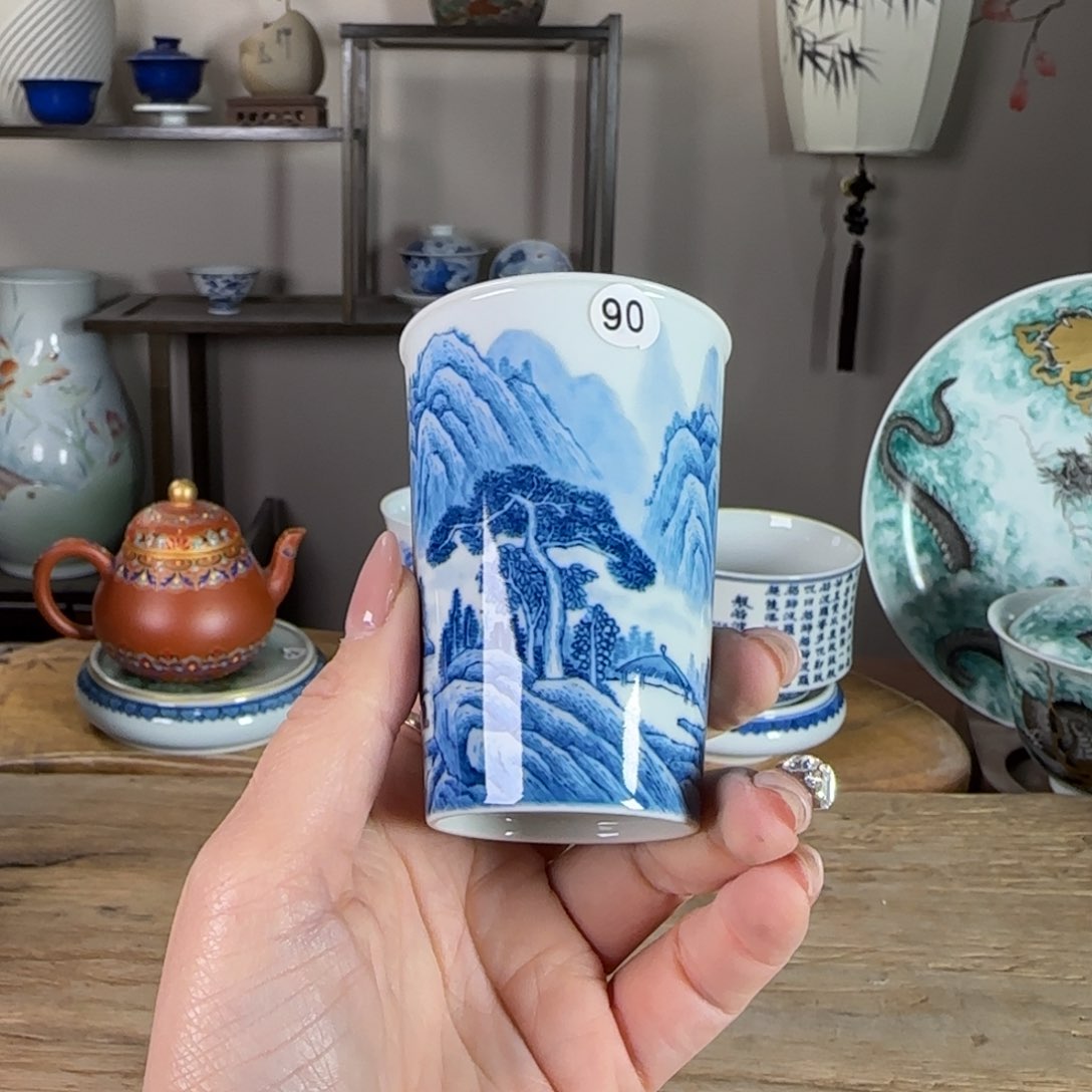 杯景德镇陶瓷柴烧多人