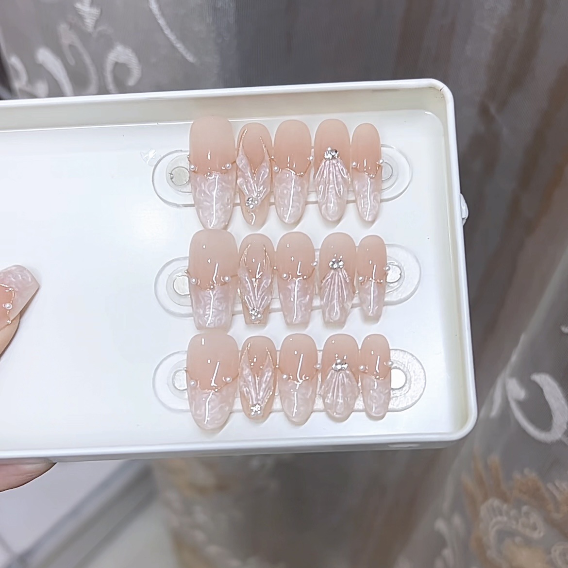3000 NAIL “人鱼故事”设计师高定原创纯手工高级感猫眼显白穿戴甲