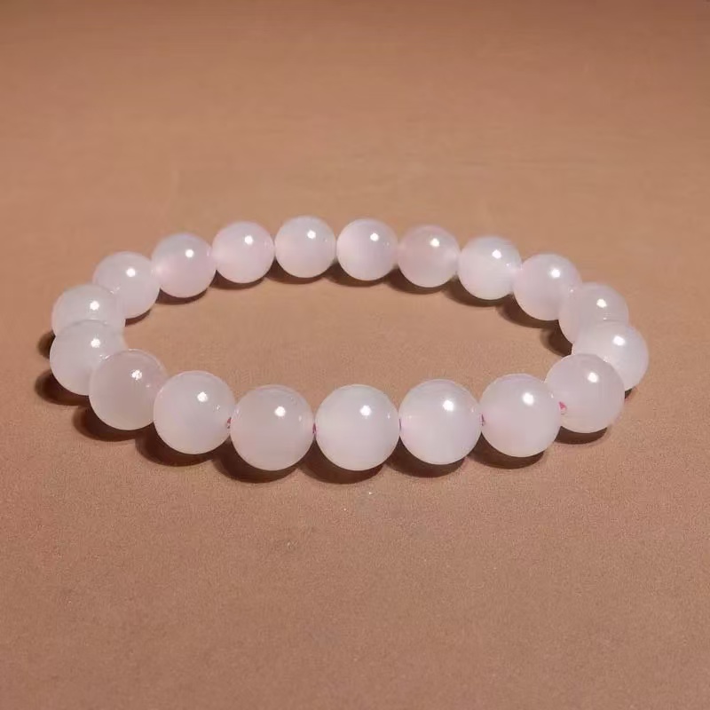 10mm天然和田玉藕粉手串 多样发一