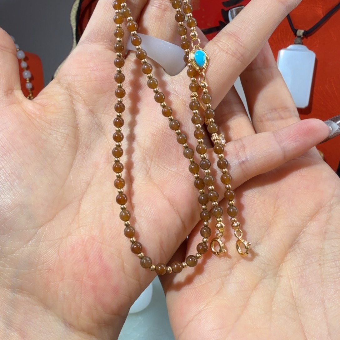 和田玉银S925镶嵌颈饰