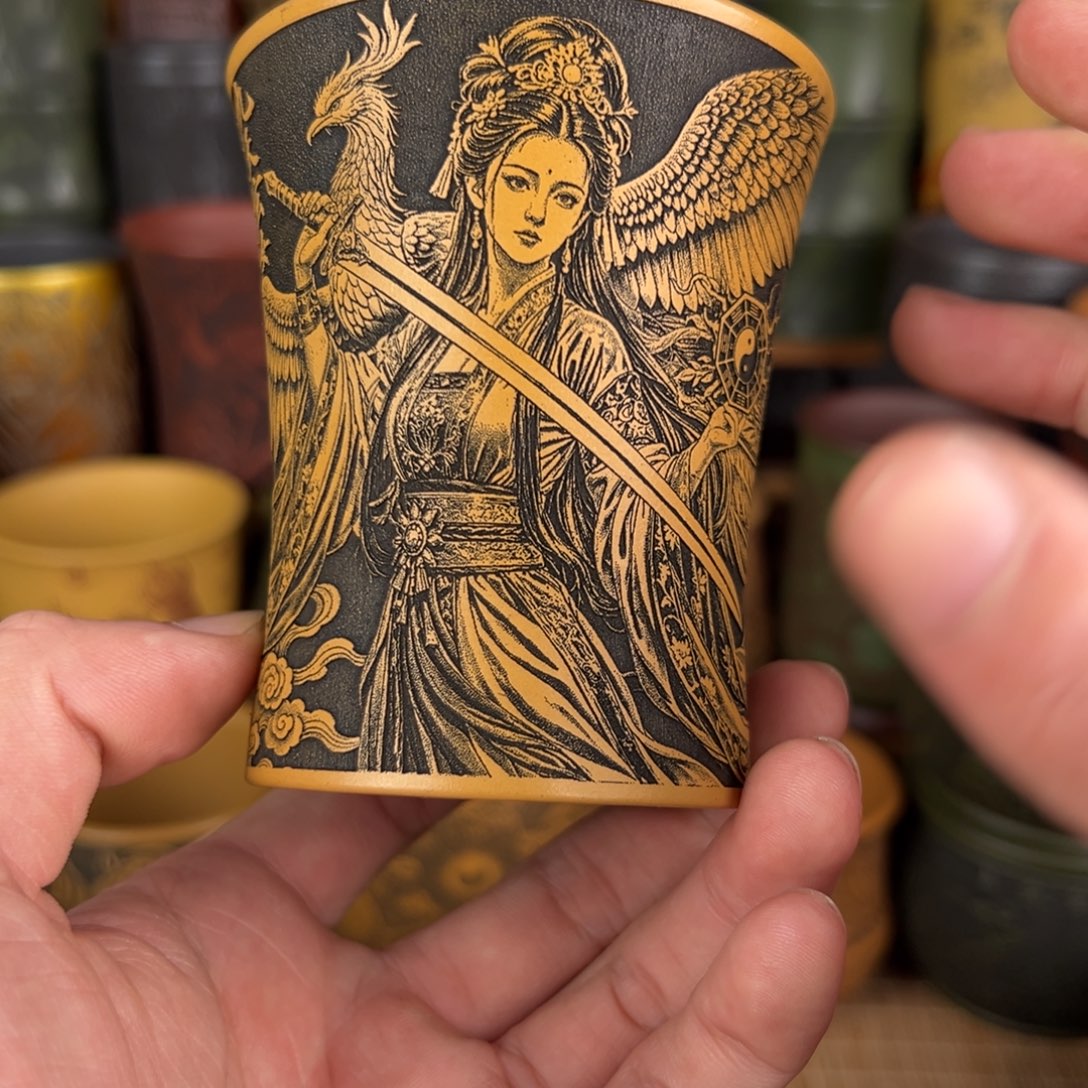 紫砂茶杯宜兴原矿紫砂杯