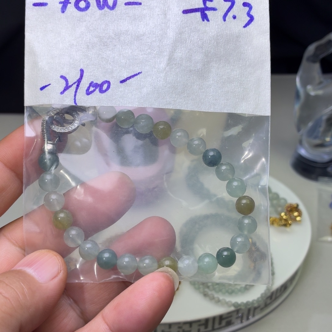 富***居定制翡翠未镶嵌翡翠珠链