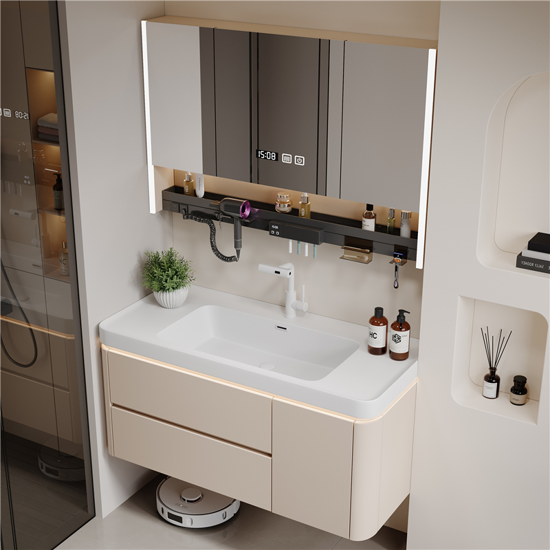 轻奢好物浴室柜组合陶瓷一体盆卫生间洗漱台洗脸盆柜洗手台