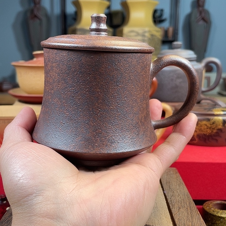 紫砂茶杯紫砂盖杯微瑕