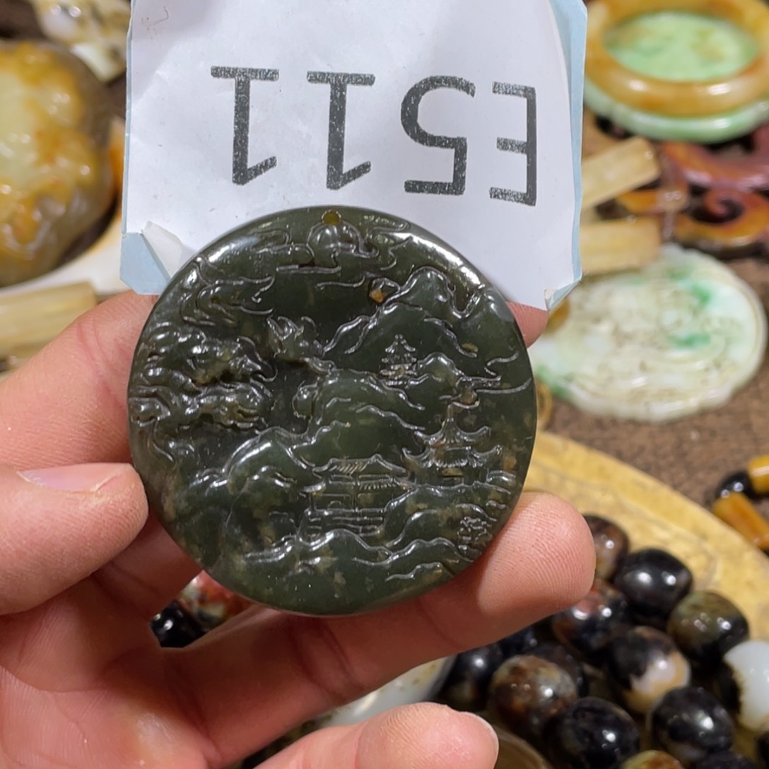 和田玉吊坠(不含链)未镶嵌