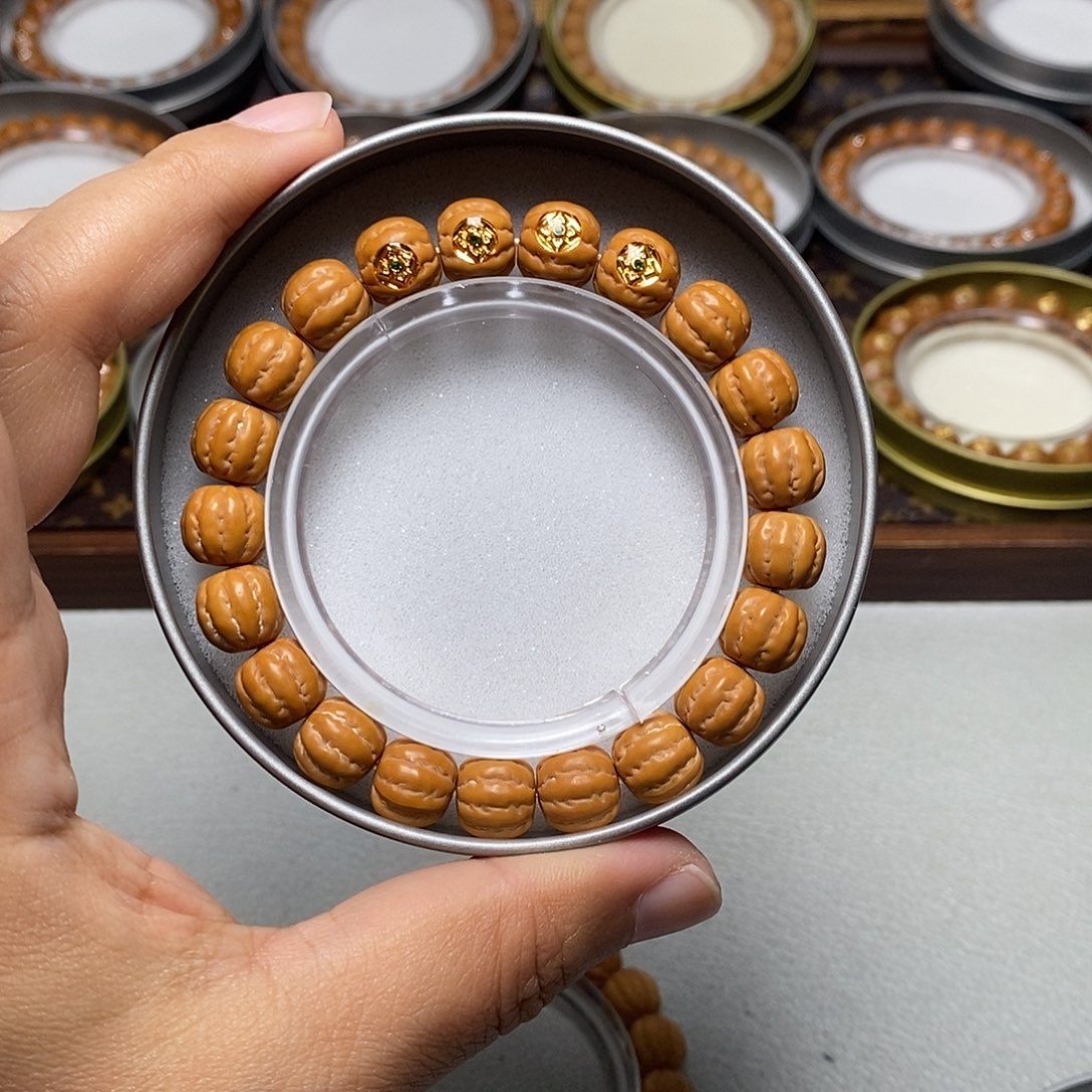 猴头核桃手串66号四标京八棱11左右