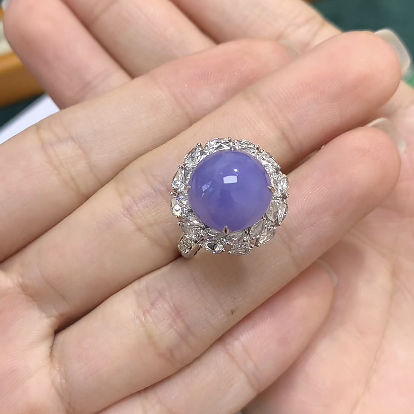 天然缅甸A货翡翠戒指