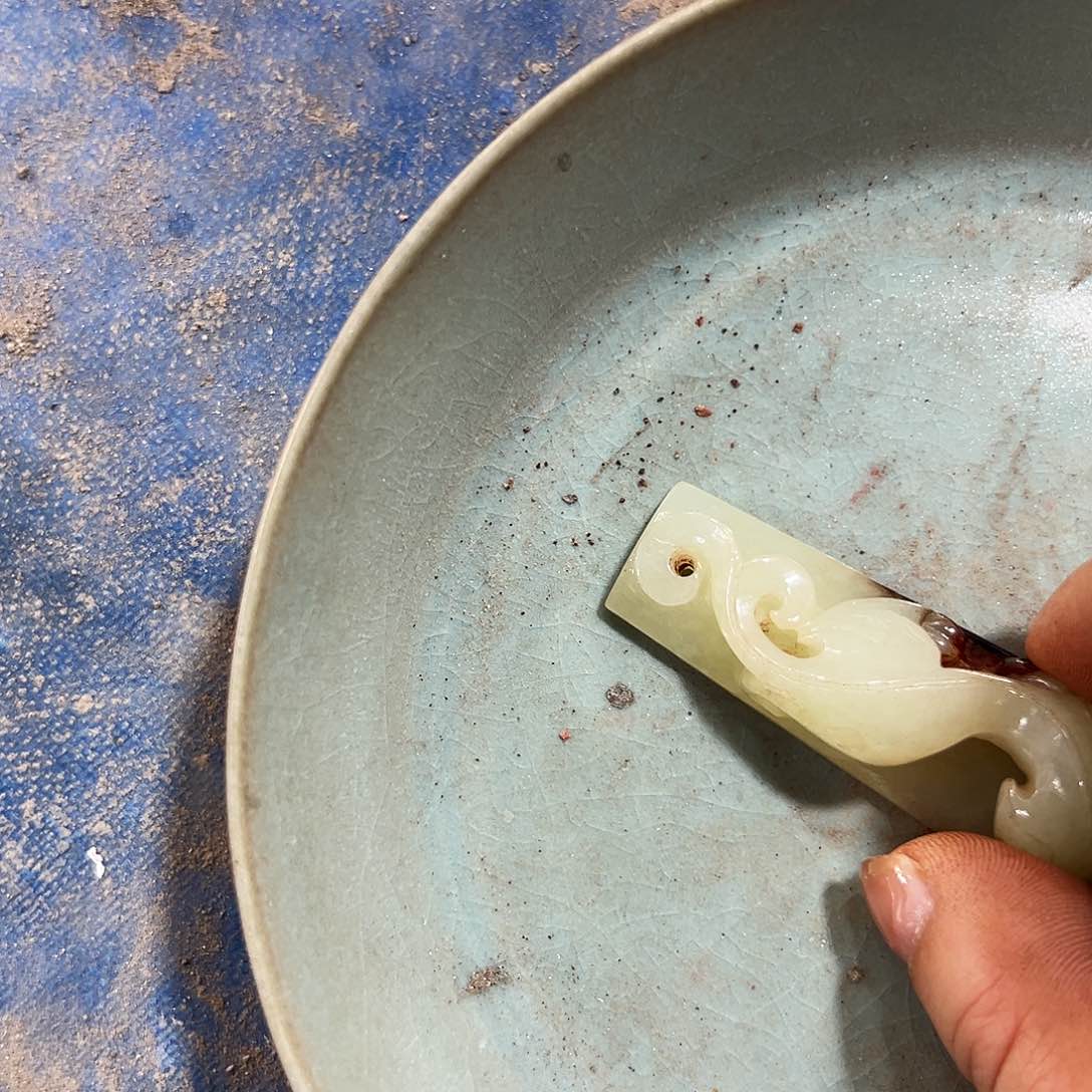 瓷片陈*猫五大名窑瓷器摆件瓷片