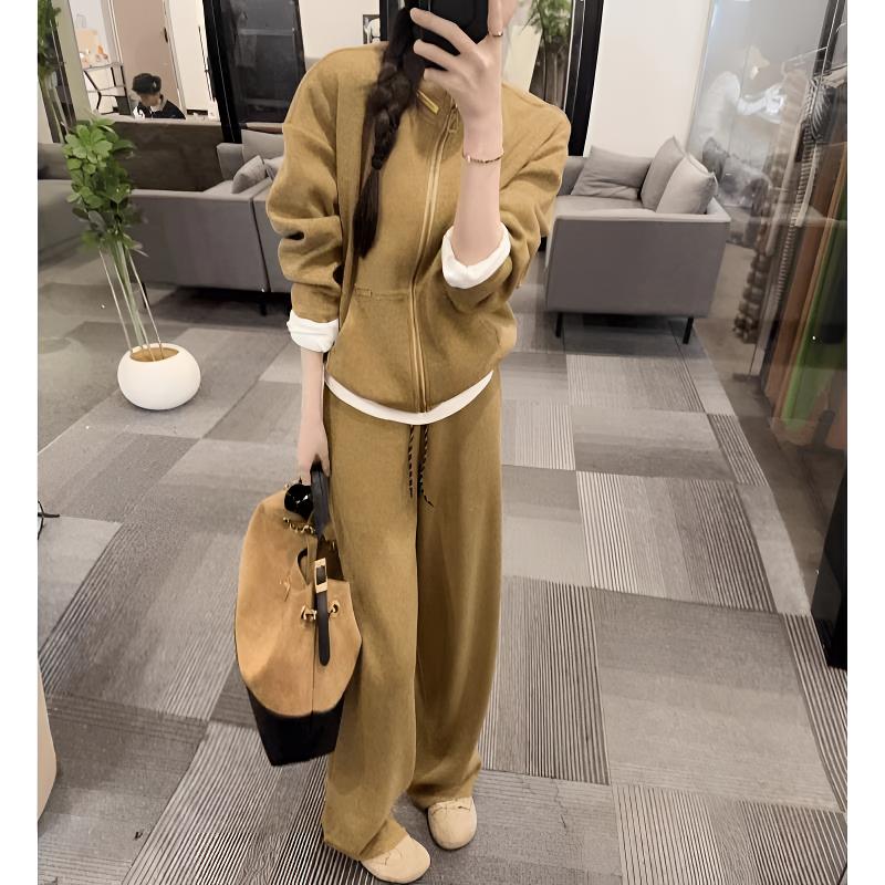 高级感穿搭套装女秋冬慵懒风时尚休闲显瘦减龄三件套