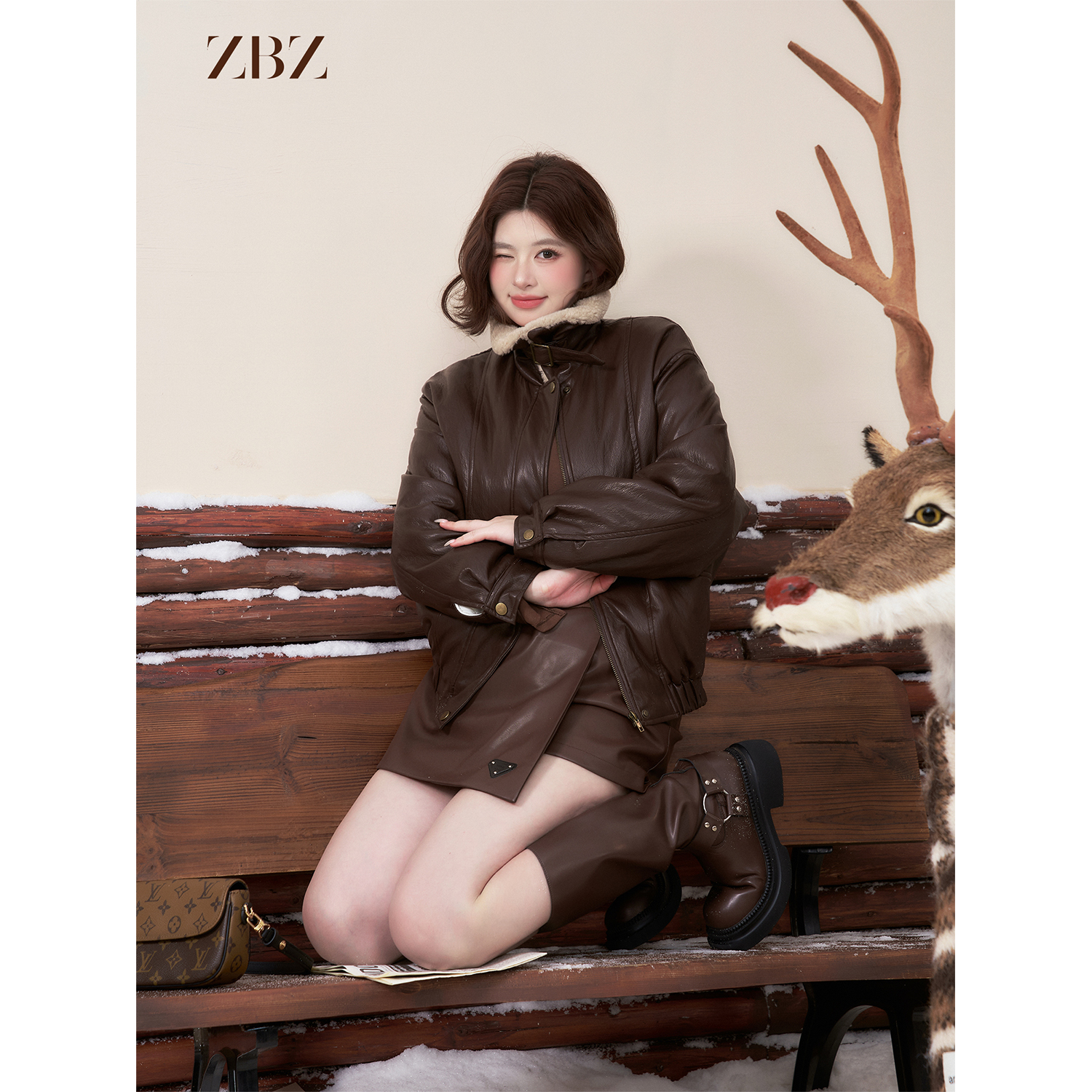 周白子 11/25 20:00pm新品【内里植绒·千禧皮衣 】ZTCP3307