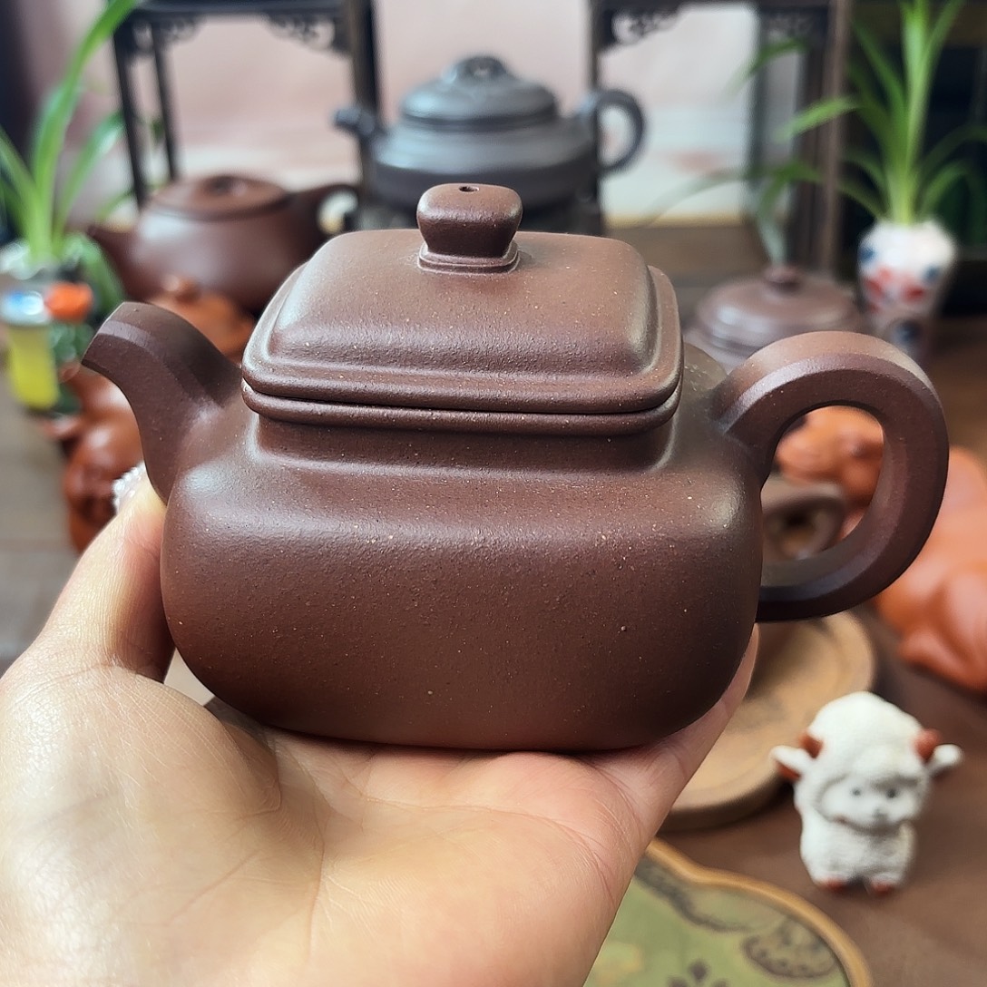 鱼***紫砂茶壶大韵德中紫泥