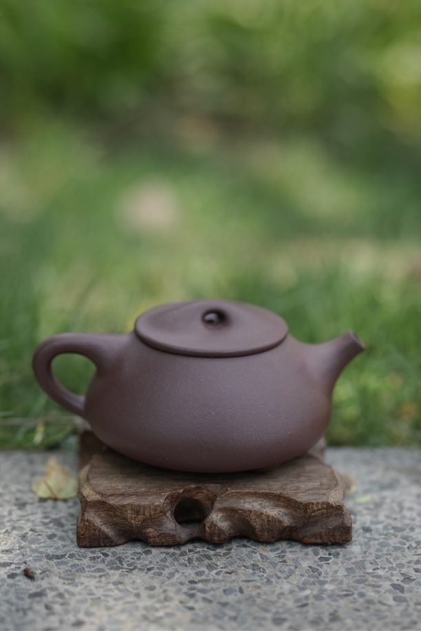 【一把砂】半手工景舟石瓢 约200毫升 原矿底槽青泥 手制宽口大容量