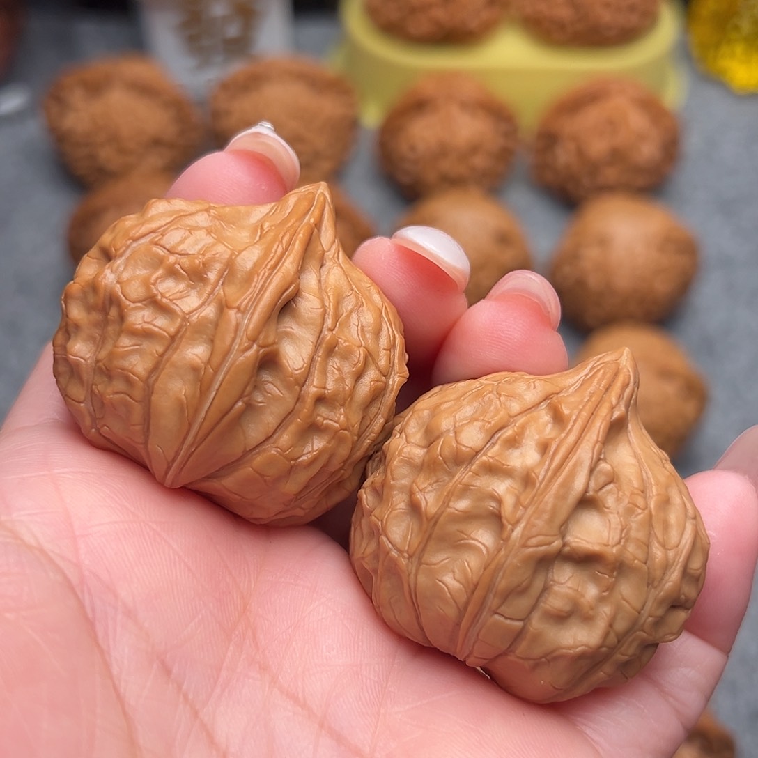 把件文玩核桃精品龟甲文37全品肚40