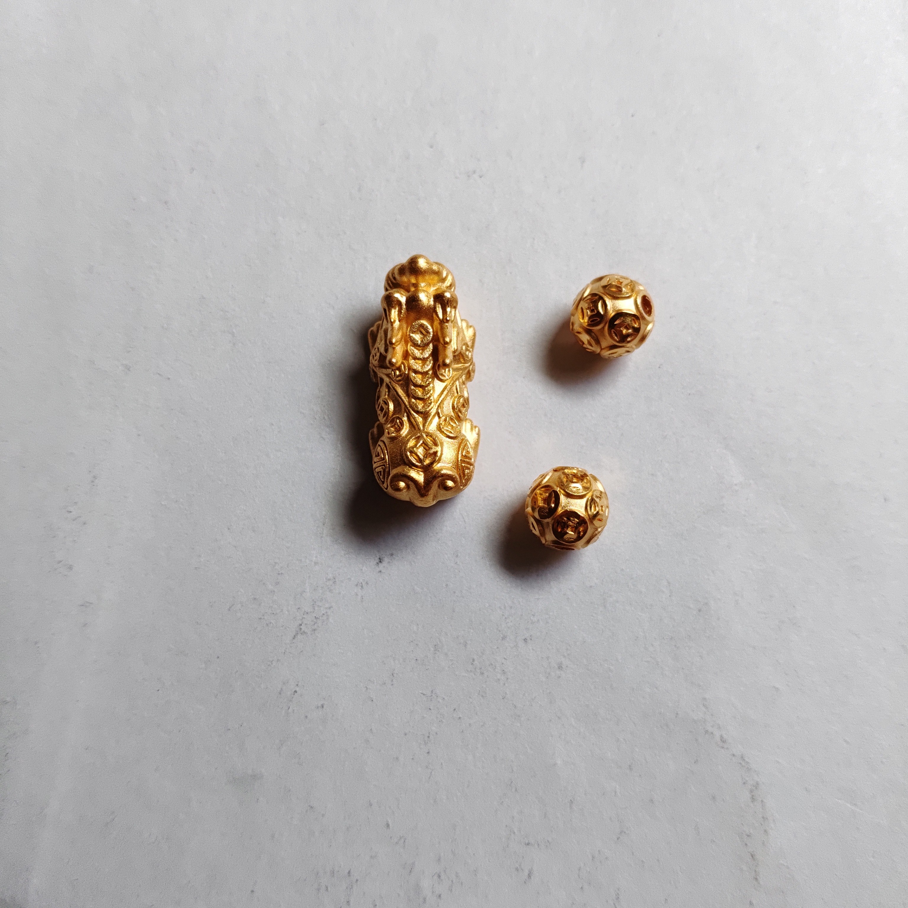 金元宝足金999貔貅珠子首饰