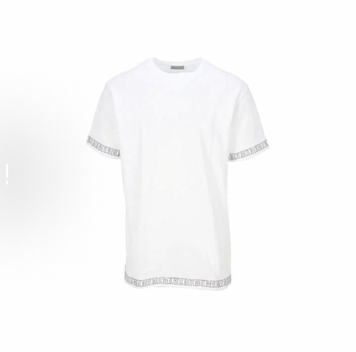 99新 DIOR/迪奥 刺绣logo边饰圆领短袖/尺码XS/编号7153