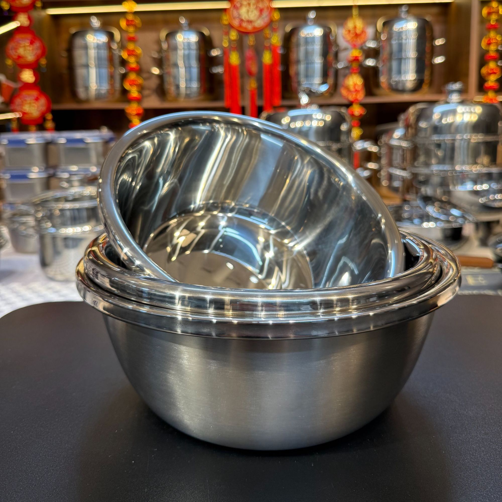 BH/套盆316L不锈钢加厚【拍一发三】三件套装盆洗菜盆家用厨房打蛋