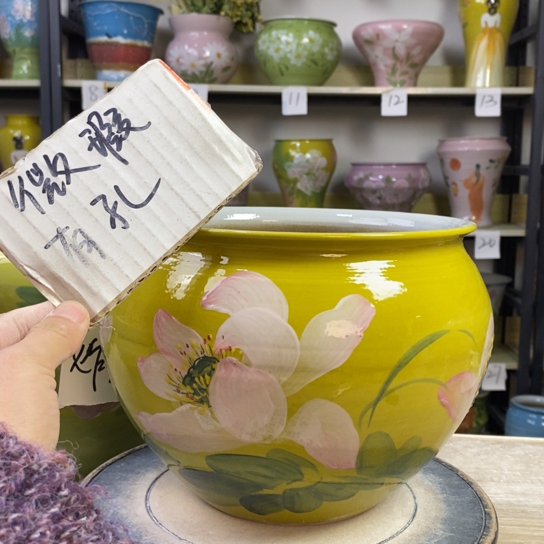 景德镇手工手绘陶瓷花盆