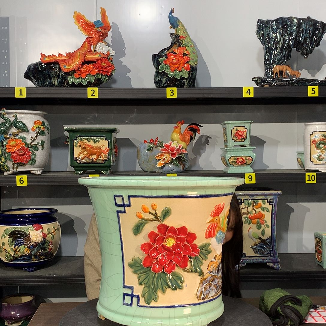 n***o高温烧制石湾盆花盆微瑕