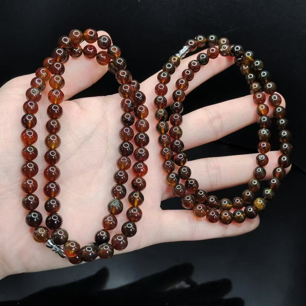 【康康严选】紫罗兰琥珀妈妈项链GS【多样性发其一】约7mm+