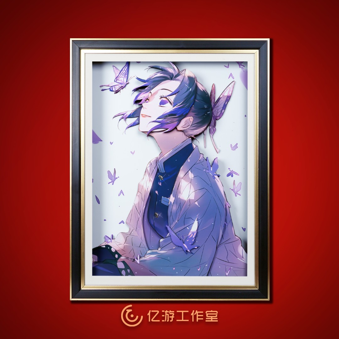 GMA18 27*21蝴蝶忍单人鬼灭之刃3D立体客厅卧室装饰画壁画