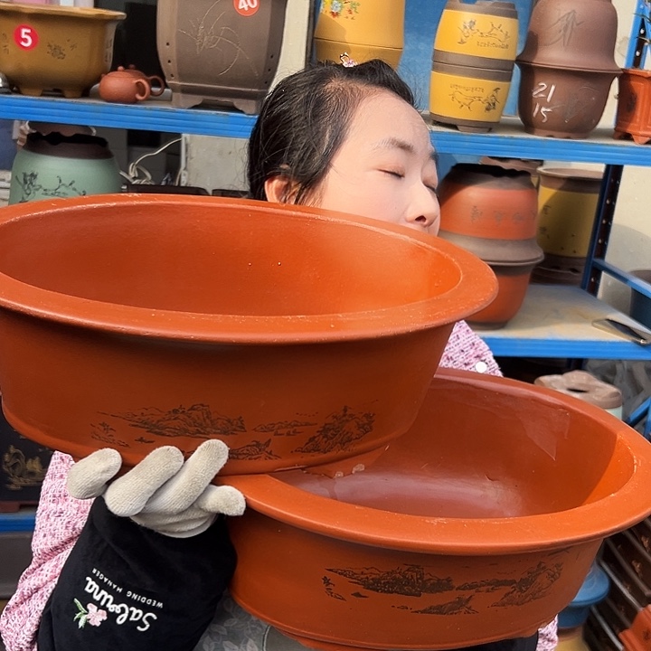 30+30红椭圆花盆花盆花盆