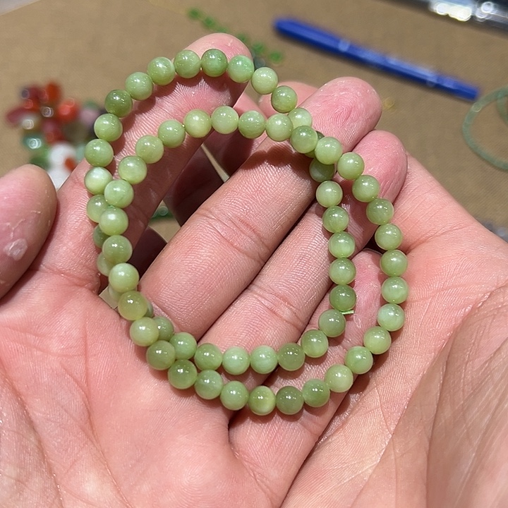 和田玉未镶嵌手串多样性发货拍一发一