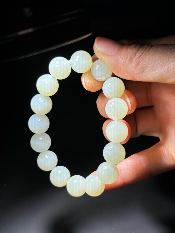 和田玉手串12mm时尚百搭