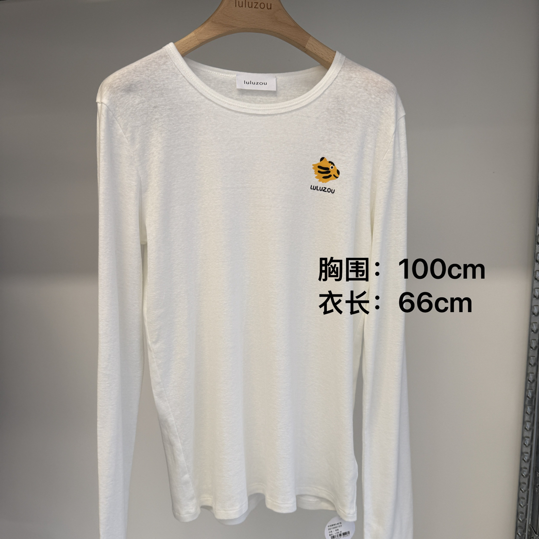 Luluzou印花圆领长袖T恤1514