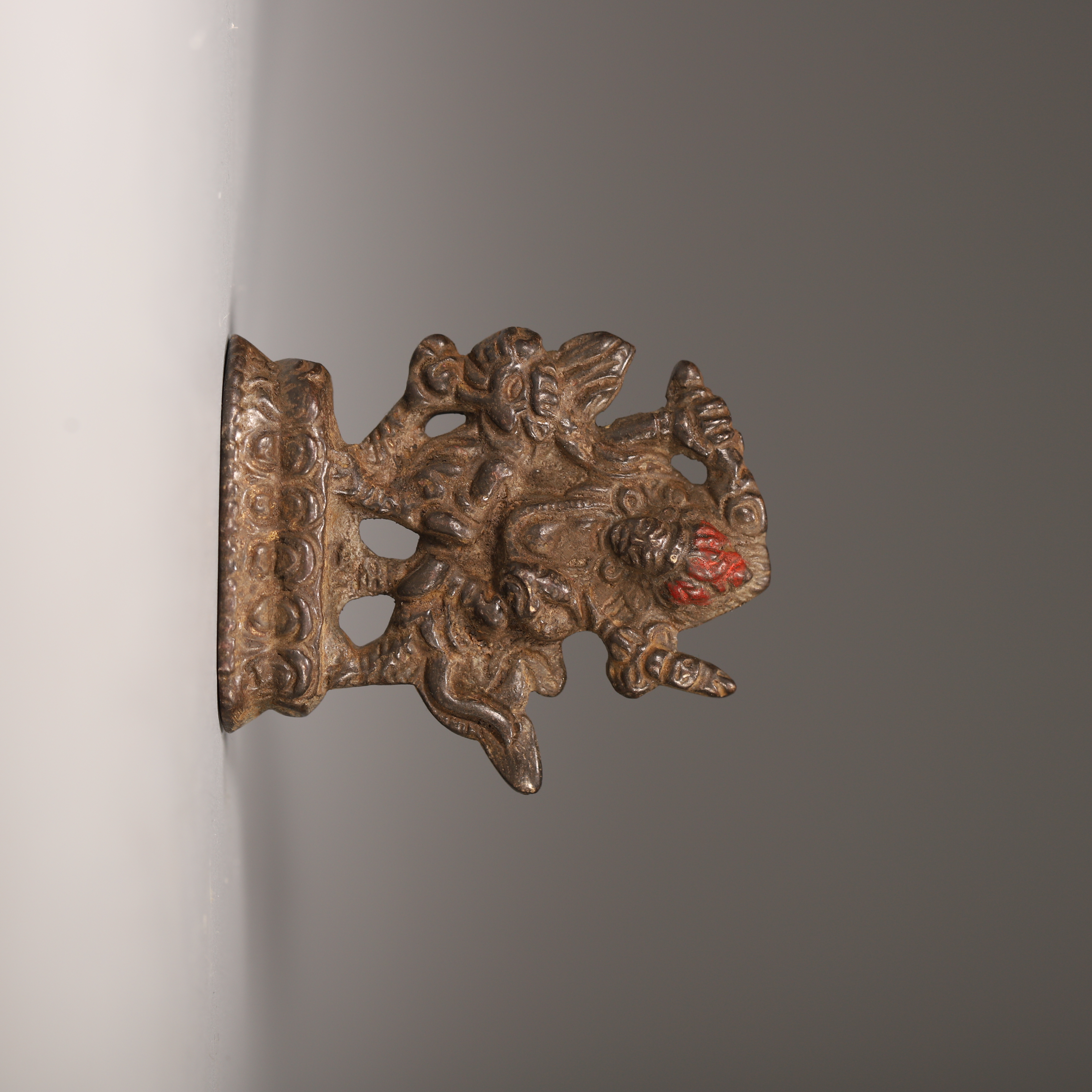 HY45 清代铜财宝天王随身造像